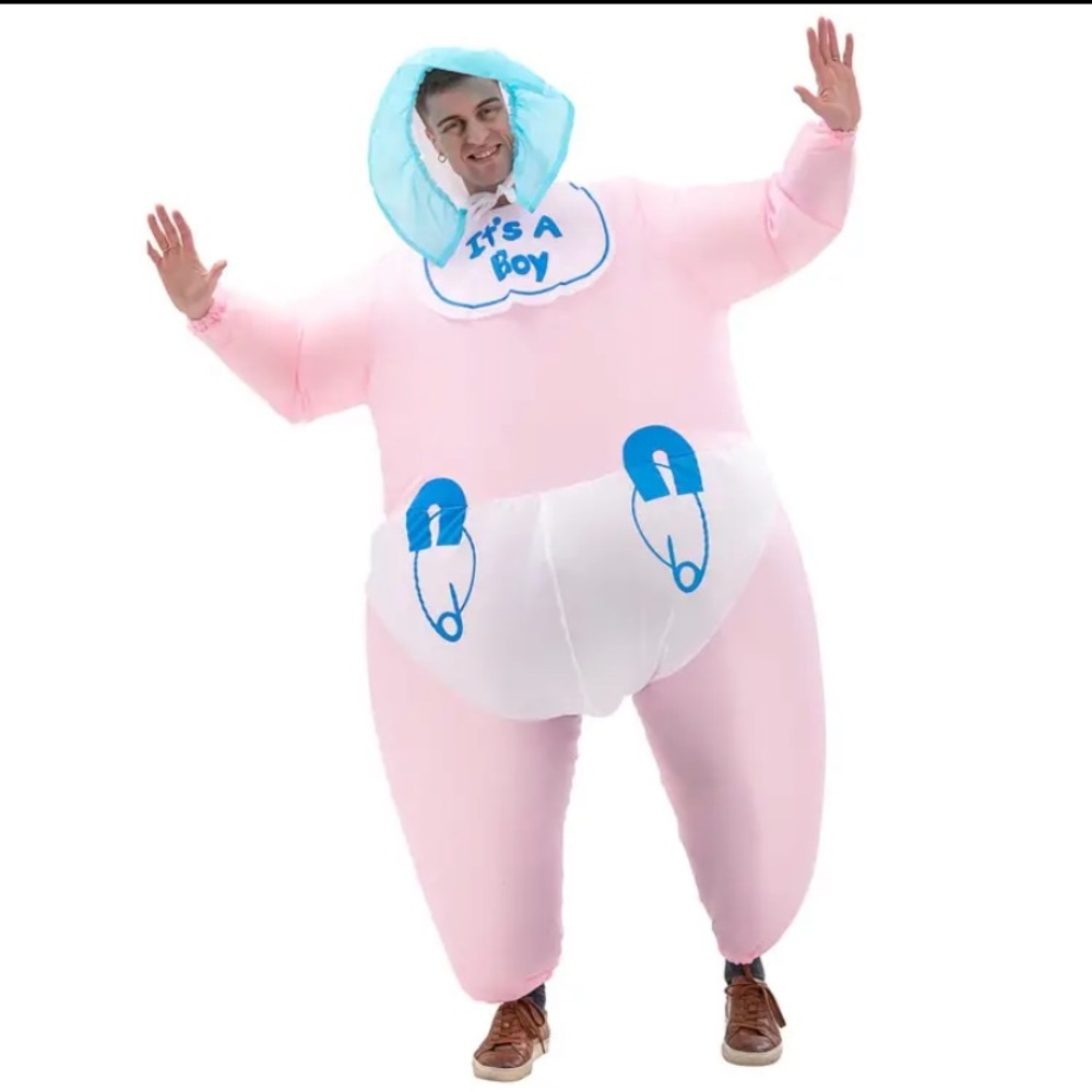 Baby gender reveal costume.